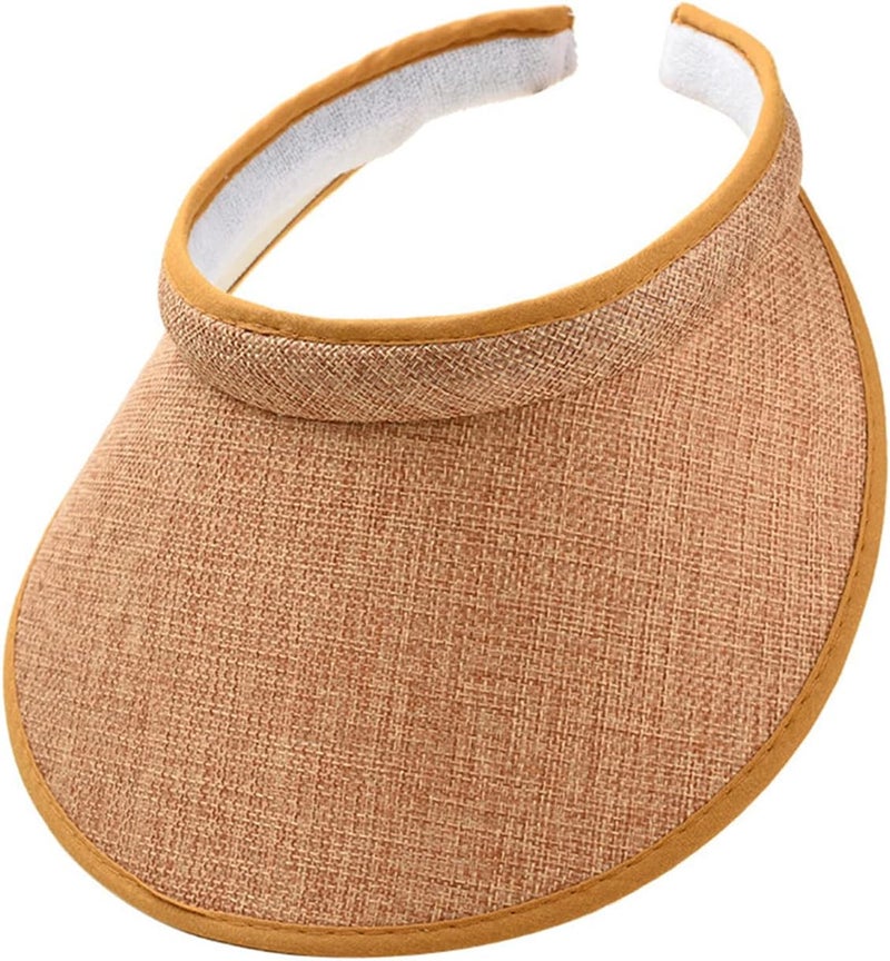jecvxor Cloth Covered Slip-On Visor for Women, Adjustable Cap Sports Sun Visors for Men - Image 1